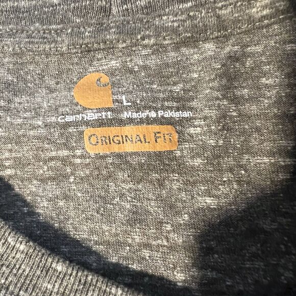 Carhartt Men's Short Sleeve Pocket Work T-Shirt Heavy Olive Green K87-G52 - Picture 2 of 10